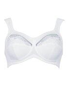 Anita Sutien triunghiular cu segment semitransparent Safina - Alb