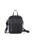 ANNA FELLINI Borseta barbati piele - Sebastian - negru - 16x9x18 cm