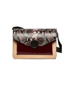 ANNA FELLINI Geanta dama piele - Arina - capucino bordo - 27x14x20 cm