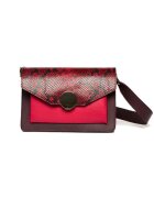 ANNA FELLINI Geanta dama piele - Arina - rosu -27x14x20 cm