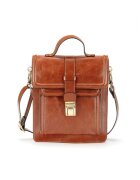 ANNA FELLINI Geanta dama piele - Borseta 1 - maro - - 22x10x26 cm