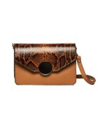 ANNA FELLINI Geanta dama piele - Carmen - coniac - 22x10x15 cm