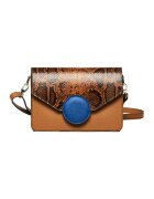 ANNA FELLINI Geanta dama piele - Carmen - coniac albastru - 22x10x15 cm