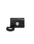 ANNA FELLINI Geanta dama piele - Carmen - croco negru - 22 x 10 x 15 cm