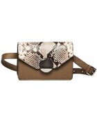 ANNA FELLINI Geanta dama piele - Cora - grej - 22x10x15 cm