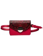 ANNA FELLINI Geanta dama piele - Cora - rosu fuxia - 22x10x15 cm