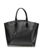 ANNA FELLINI Geanta dama piele - Cosulet Ana mare - negru - 47x14x34 cm