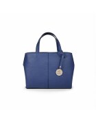 ANNA FELLINI Geanta dama piele - Cosulet Ana mic - albastru - 31 x 14 x 20 cm