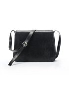 ANNA FELLINI Geanta dama piele - Cristal mare - negru - 30x9x25 cm