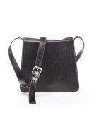 ANNA FELLINI Geanta dama piele - Cristal mic - maro inchis - 23x8x22 cm
