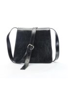 ANNA FELLINI Geanta dama piele - Cristal mic - negru - 23x8x22 cm