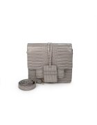 ANNA FELLINI Geanta dama piele - Diva - croco gri - 26 x 8 x 26 cm
