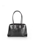 ANNA FELLINI Geanta dama piele - Elisabeth 1 - negru - 34x11x23 cm