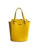ANNA FELLINI Geanta dama piele - Elisabeth 8 - galben ocru - 25 x 14 x 27 cm