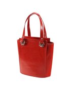 ANNA FELLINI Geanta dama piele - Elisabeth 8 - rosu - 25x14x27 cm