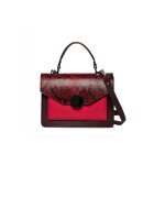 ANNA FELLINI Geanta dama piele - Ema - rosu - 27x11x20 cm