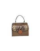 ANNA FELLINI Geanta dama piele - Felicia - grej somon - 26x12x20 cm