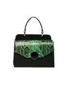 ANNA FELLINI Geanta dama piele - Felicia - verde - 26x12x20 cm