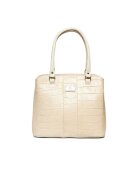 ANNA FELLINI Geanta dama piele - Gerda - bej - 26x12x20 cm