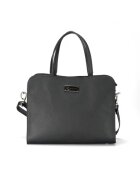ANNA FELLINI Geanta dama piele - Hanna 4B - 32x10x27 - Negru