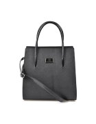 ANNA FELLINI Geanta dama piele - Hanna 5 - negru - 30x12x30 cm