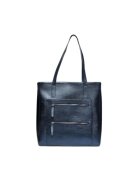 ANNA FELLINI Geanta dama piele - Holly - 33x10x34 - Bleumarin