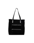 ANNA FELLINI Geanta dama piele - Holly velur negru