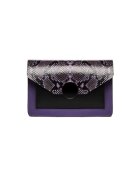 ANNA FELLINI Geanta dama piele - Ivona - mov negru - 26x7x18 cm