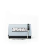 ANNA FELLINI Geanta dama piele - Lara - bleu - 26x9x19 cm