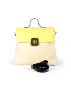 ANNA FELLINI Geanta dama piele - Laura 13 GF - galben - 33x11x30 cm