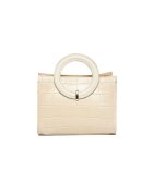 ANNA FELLINI Geanta dama piele - Olivia - bej - 22x10x17 cm
