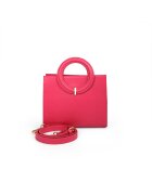 ANNA FELLINI Geanta dama piele - Olivia - fuxia - 22 x 10 x 17 cm