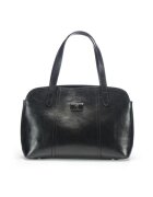 ANNA FELLINI Geanta dama piele - Papion mijlociu - negru - 37x10x24 cm