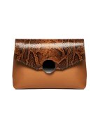 ANNA FELLINI Geanta dama piele - Plic Adriana - coniac - 26x6x18 cm
