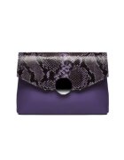 ANNA FELLINI Geanta dama piele - Plic Adriana - mov - 32x5x24 cm