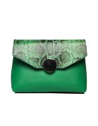 ANNA FELLINI Geanta dama piele - Plic Adriana - verde - 32x5x24 cm