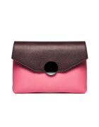 ANNA FELLINI Geanta dama piele - Plic Adriana - visiniu roz - 32x5x24 cm