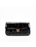 ANNA FELLINI Geanta dama piele - Plic Laura 37 - negru - 24x4x12 cm