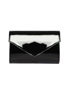 ANNA FELLINI Geanta dama piele - Plic one mic - lac negru - 22x5x15 cm