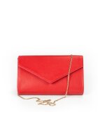 ANNA FELLINI Geanta dama piele - Plic One mic - rosu - 22x5x15 cm