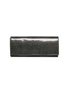 ANNA FELLINI Geanta dama piele - Plic Rama - lac negru cu sclipici auriu - 30x4x13 cm