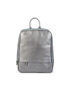 ANNA FELLINI Geanta dama piele - Rucsac 2 - argintiu - 28x15x28 cm