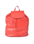 ANNA FELLINI Geanta dama piele - Rucsac 4 mare - rosu - 34x16x34 cm
