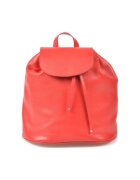 ANNA FELLINI Geanta dama piele - Rucsac 4 mic - rosu - 31x15x31 cm