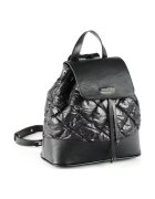 ANNA FELLINI Geanta dama piele - Rucsac mic matlasat - negru - 30x9x30 cm