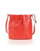 ANNA FELLINI Geanta dama piele - Saculet mic - rosu - 30x12x30 cm