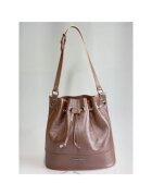 ANNA FELLINI Geanta dama piele - Saculet mic - roz - 30x12x30 cm