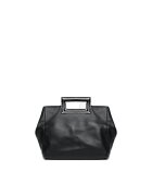 ANNA FELLINI Geanta dama piele - Shea - negru - 33x12x30 cm