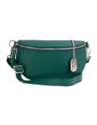 Anna Morellini Geanta crossbody de piele Berenice - Verde aquamarin