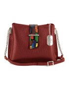 Anna Morellini Geanta crossbody de piele cu aspect texturat Vida - Maro cognac